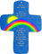 Kleines Holzkreuz zum Aufhängen umweltfreundlichem Holzverbundstoff OekoWood, Motiv: Regenbogen, Hoffnung, Glaube, Liebe, Ich bin die Auferstehung und das Leben, Geschenk zur Kommunion, Konfirmation oder Taufe