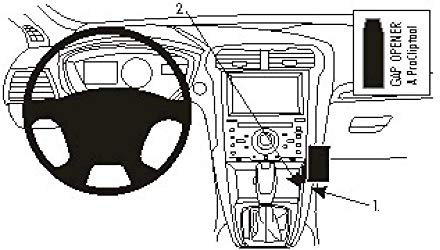 Brodit | ProClip Fahrzeughalter 854823 | Made IN Sweden | Winkelbefestigung | für linkslenkende Fahrzeuge | passt Gerätehalter, schwarz