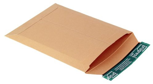 progressPACK Versandtasche PP V04.03 aus Vollpappe, DIN A4, 235 x 308 x bis 30 mm, 25-er Pack, braun, C4