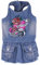 Doggy Dolly D213 Jeanskleid mit Rosenprint für Hunde, Größe : M