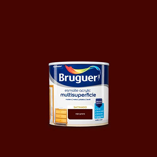 Bruguer 5160677 – Enamel Acrylic Satin Varnish Acrylic Red Bordeaux