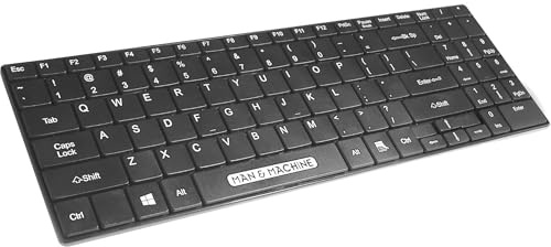 Man & Machine Its Cool Keyboard, Open Style, Washable, Value Keyboard, Quick Disconnect USB ITSC/B5 – Black