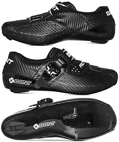 Bont Riot Road Schuh Road Cycling Carbon Composite Sohle Wärme formbare, schwarz, schwarz