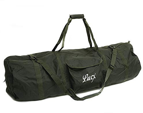 Lucx Angeltasche für Angelzelt - große Bivvy Transporttasche für Zelte und Angelzubehör - 125x38 cm - Wasserabweisende Carry Bag mit Schultergurt
