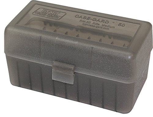MTM 50 Round Flip-Top Rifle Ammo Box 220 Swift 243 308 Win Patronenbox Patronenkiste (Grau)