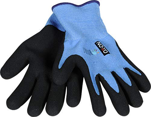 OX-ON Junior, 8-10 Jahre Kinder Arbeitshandschuhe Gartenhandschuhe, Blau, 2 Stück (1er Pack)