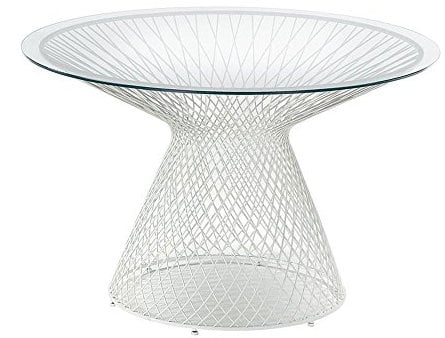emu Heaven Tisch, weiß Glas transparent Ø120cm