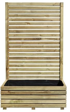 Jardipolys Bac à Fleurs occultant en Bois KÜB - 60 L - Cerland