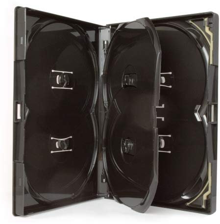 Amaray 1 custodia Dragon Trading per 6 dischi DVD con dorso da 14 mm e custodia esterna per contenere 6 dischi di qualsiasi formato.