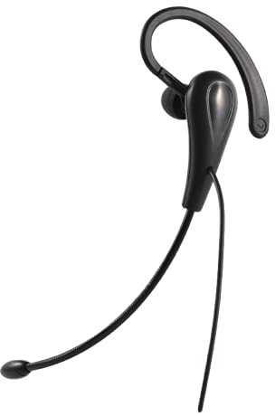 Brisk Links RB-2.2 2.5mm Wired Black Over-Ear Corded Headset with Noise-Canceling Mic for Cordless Phones