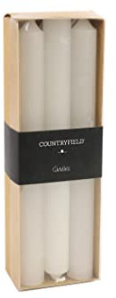 Countryfield Kerze 20 cm Wachs, Unparfümiert, 6 Stück