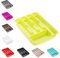 plastific Large CUTLERY TRAY Flatware Organiser Strong Plastic Drawer Sliding Tidy (33 x 24 x 4.3, Green)