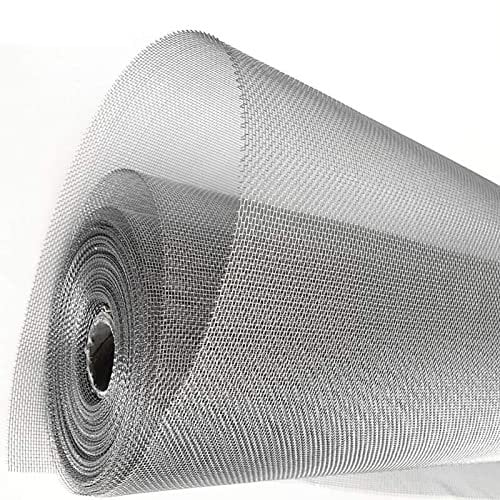 KISKIS Grillage en acier inoxydable 304 tressé pour fenêtre - Empêche les souris, les serpents, les frelons et les rongeurs d'entrer, facile à couper et à installer - 120 x 300 cm
