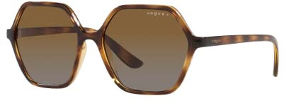 Vogue Vo5361s, Occhiali Donna, Avana Scuro/Marrone Polare Sfumato, 55 EU