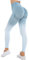 DUROFIT Po Push Up Leggings Scrunch Butt Leggings Damen High Waist Sport Leggings Booty Lift Leggins Gym Leggings Yoga Pants Ruched Sporthose Farbverlauf Blau L