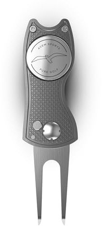 Avem Sports Pitchgabel Golf - Golfzubehör in grau - Pitching Gabel mit Ballmarker