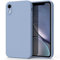 Oumida Coque pour iPhone XR, Silicone Liquide Ultra Fine, Bleu-gris, Rugged, Anti-usure