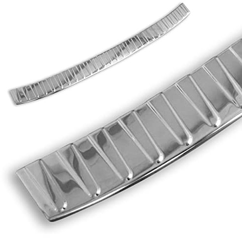 CHROMEMASTER - Ladekantenschutz Stoßstangenschutz - Kompatibel mit Ford Tourneo/Custom 2012-2023 | Edelstahl Poliert/Chrom - Lackschutzleiste Sichert den Heckstoßfänger vor Kratzern