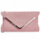fi9® Clutch aus Wildleder, einfarbig, für Hochzeit, Abendveranstaltung, Party, Handtasche, Blush Pink, medium