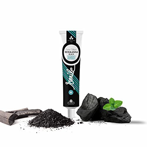 Ben & Anna natürliche Zahnpasta mit nachhaltiger Verpackung (75 ml (1er Pack), Black)