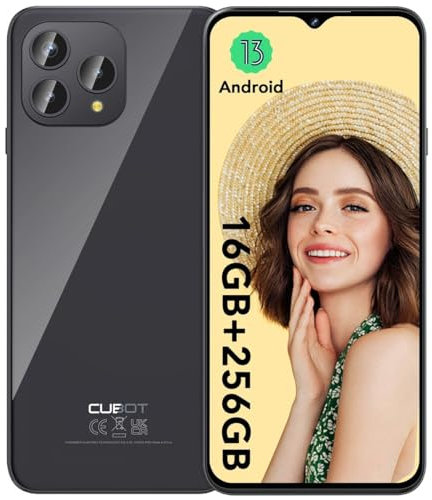 CUBOT P80 – 6,5-Zoll-FHD+-Smartphone, 8 GB und 256 GB, 48-MP-Dreifachkamera, 5200-mAh-Akku, Android 13, OctaCore-Prozessor, Farbe Schwarz