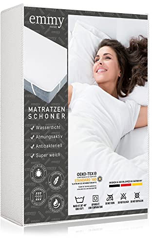 Emmy Home Matratzenschoner 120x200 - wasserdicht waschbare Inkontinenzunterlage, Nässeschutz, Atmungsaktive, Matratzenauflage für Allergiker (120x200 cm)