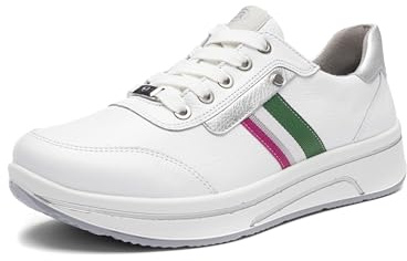 ARA Damen Sapporo Sneaker, Weiss Silber, 42 EU Weit