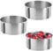 FUNSUEI 3 PCS 6-12 Inch Adjustable Cake Ring Mould, 8.5cm Height Metal Round Baking Ring Stainless Steel Mould for Cake, Mousse, Crumpets