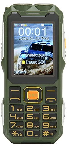 Sxhlseller 2G Unlocked Cell Phone, Dual SIM Unlocked Smartphone with Big Button, Multifunctional Small Mobile Phone Retro Design for Seniors, 16800mAh Battery (green)