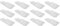 AC - Pack de 12 Bandejas con blonda Ovalada - Especial para Fiestas o Celebraciones - 2 Unidades por Pack - Material reciclable - 10 x 36 cm - Color Blanco
