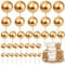 55 Pieces Mini Balls Cake Toppers 5 Sizes Foam Ball Cake Picks Cake Decorations Gold Color Mini Balloons Stick Cake Cupcake Toppers for Valentine's Day Baby Shower Party Supplies (Size1.5-4Cm)
