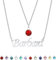 Vnox Collana Con Nome Personalizzabile,Collana Personalizzata Argentato Oro Rosa,Collana Donna Acciaio Inossidabile,Regalo Donna Compleanno Regali Natale Mamma Fidanzata(Birthstone-2 Pz)