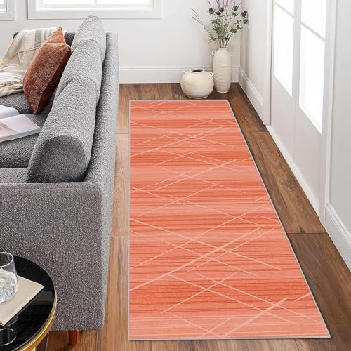 Yinghesheng Tappeto Cucina Antiscivolo Lavabile Passatoia Cucina Tappeti Cucina Moderni,Tappeto da Cucina arancione Tappeto Runner Lungo per Cucina,Corridoio,Soggiorno,Arancia,40x100cm