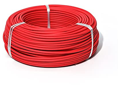 UNNIQ Solarkabel rot oder schwarz PV Kabeldraht 20m 6mm Kupferleiter Alambre und Kabel (Color : Red, Size : 20M_AWG9-6MM2)