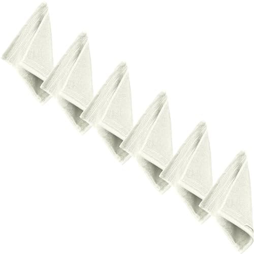 Erwin Müller Seiftuch Heidelberg 6er- Pack, 100% Baumwolle Creme Größe 30x30 cm - weiche Qualität, saugstark und strapazierfähig - praktisch durch Schlaufe