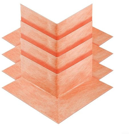 CWOQOCW 4/10 pezzi membrana doccia angolare impermeabilizzante, angoli doccia in polietilene per vasca da bagno e bagno turco (4 pezzi all'esterno)