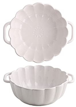 RKVXCJHDR Saladier Bol À Salade, Cuvette De Soupe À Double Oreille Créative avec Gâteau Grand Saladier(A)