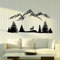 ELOIR Natur-Wandaufkleber, Hirsch, Berge, Wildtiere, Bäume, Wald, Vinyl-Aufkleber, Wandkunst, Wohnzimmer, Dekor, Wandbild