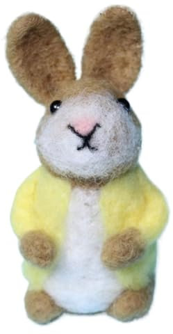 Hasenornament Filz,Filzhase - Handgefertigte Häkeltiere,Ostern-Filzfiguren-Dekoration mit bunten Jackenmänteln, handgemachtes Tierhandwerk für die Osterfeiertage