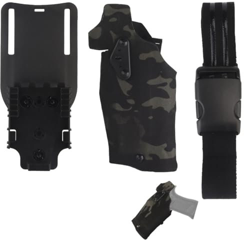 Left Hand Tactical 6354DO Holster for G17 & X300, Quick-Release Holster with Leg Straps, for Airsoft Hunting BBS (BCP)