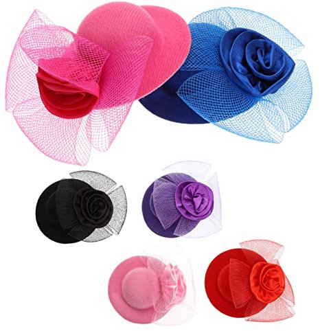 PHENOFICE 6 Stück Mini-hüte Zum Basteln Puppen-ankleidehut Kleine Zylinder Aus Stoffmaterial Langlebig Und Verformbar Für DIY-projekte Und Spielzeug