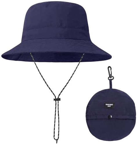 BBXWANG Packbarer Bucket Hat für Damen, Leichter Fischerhüte, Verstellbarer Schlapphut, Sonnenhut Herren