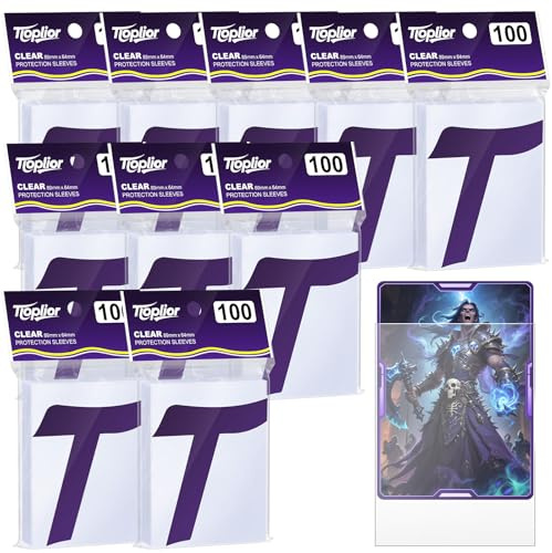 1000 Transparente Innenhüllen, Perfekte Passform für Doppelhülle,Sammelkartenhüllen,kompatibel mit MTG, TCG, Baseball, Sportkarten
