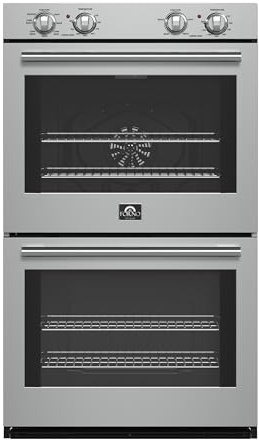 Forno Vomero 30-Inch Double Wall Oven – 10 Cu. Ft. Capacity, Stainless Steel, 7100W Convection, Mechanical Controls, Self-Cleaning Function