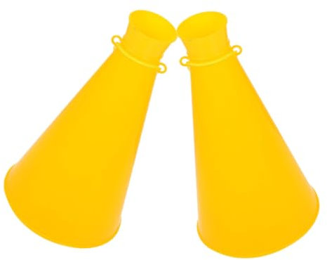 Toyvian 1 Satz Tragbare Cheer Megaphone Für Sportveranstaltungen Gelbes Jubelhorn Für Partys Und Aufführungen Leicht Und Einfach Zu Reinigen 2 Stück