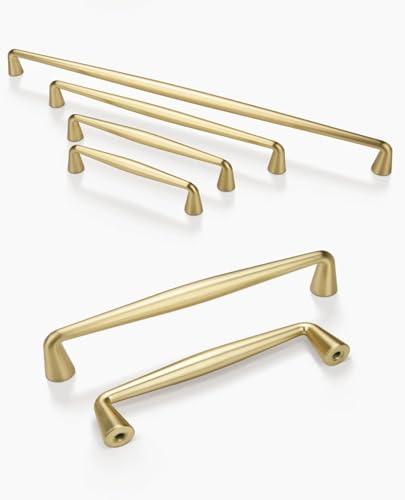 SYZOW 6 Stück Antike Schubladen Griffe,Griffe Schrank Gold türgriff vintage antike Küchenschrankgriffe, für Küche, Kleiderschrank, Schrankknöpfe 160mm