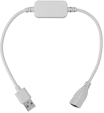 Kuuleyn 6A USB Dimmer,IP44 Lights Dimmer 433HZ DC Controller (White)