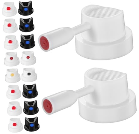 Veemoon 26 Stück Teiliges Spray Paint Caps Kunststoff Sprühdüsen Langlebig und Handverstellbar für Graffiti Autoreparatur DIY Projekte und Haushaltsanwendungen