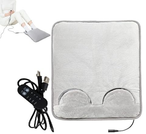 lyanny Chauffe-pieds électrique - Couverture chauffante électrique pour pieds, tapis chauffant USB avec arrêt automatique pour crampes abdominales, temps froid, salon, chambre à coucher, bureau