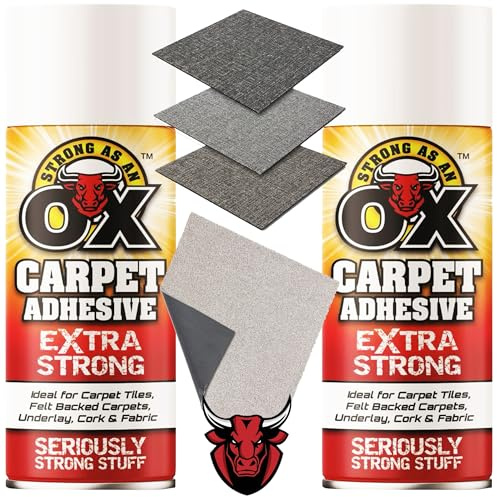 500ml Heavy Duty Extra Strong As An Ox Carpet Adhesive Multipurpose Contact Glue For Carpet, Vinyl, Tiles & Fabric (4)